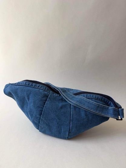 Denim Moon Bag