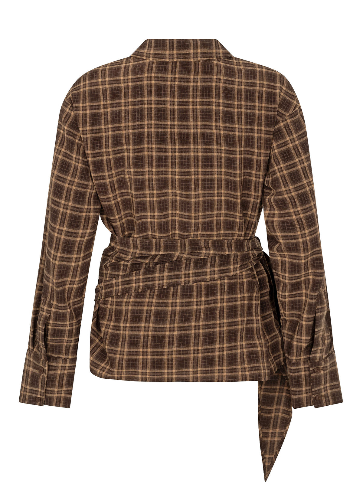 Blouse Isa - brown check