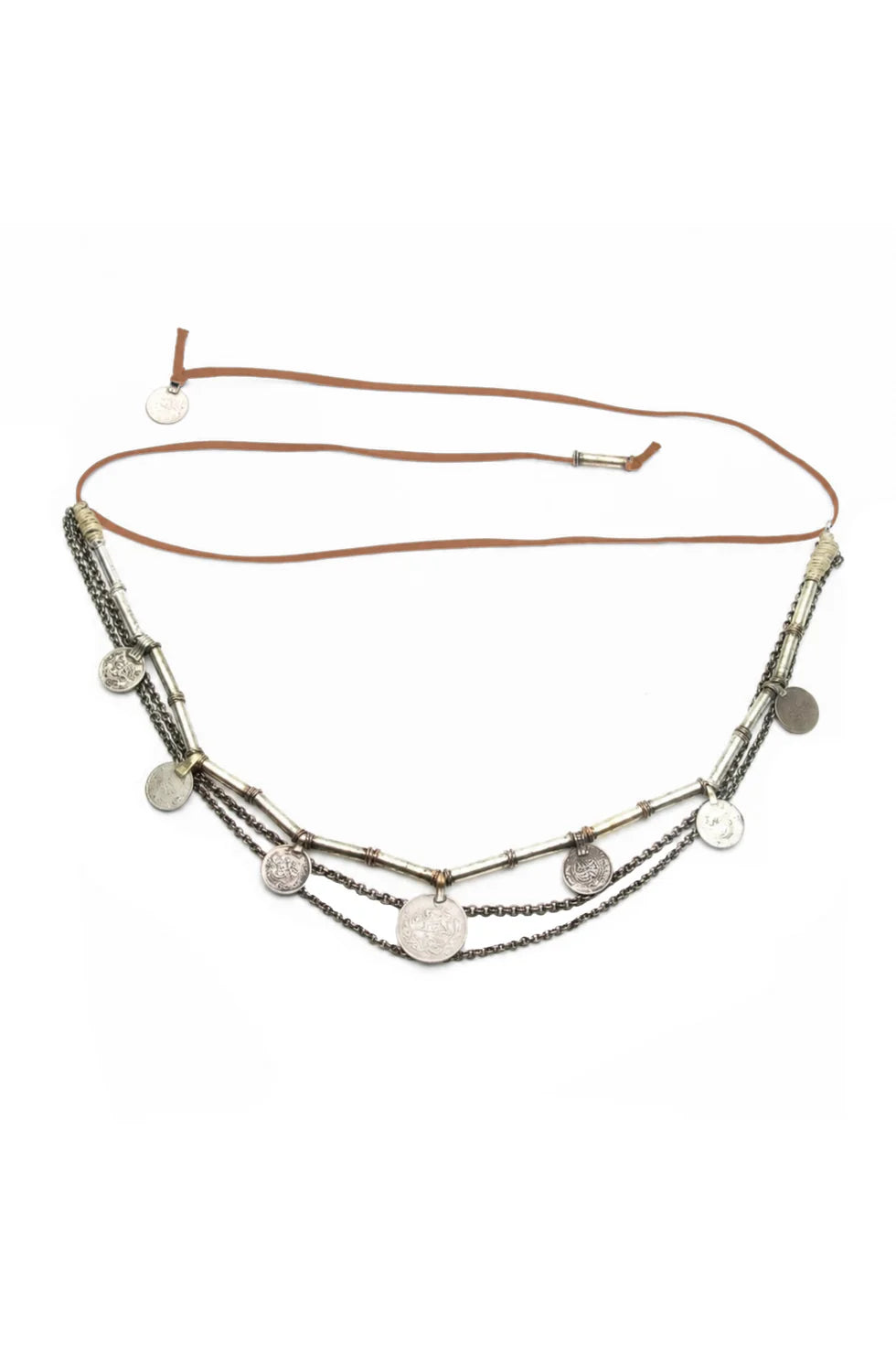 Salome Short Belt/Necklace - brown