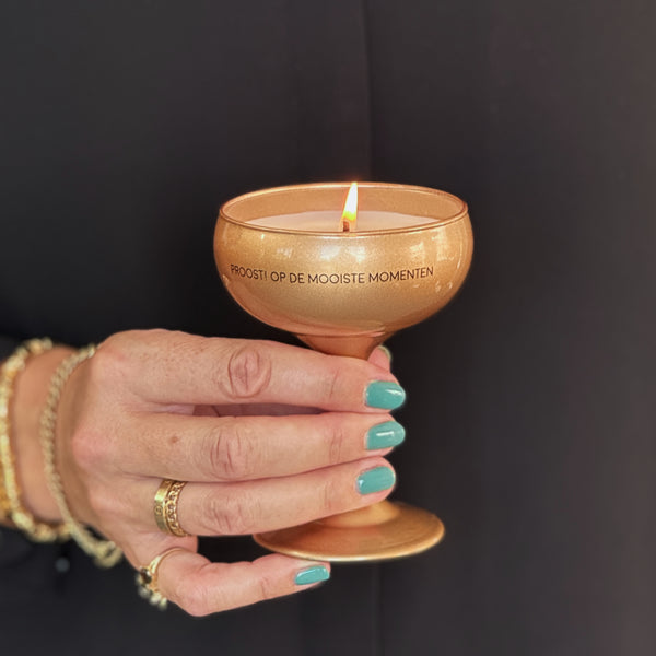 Champagneglas Kaars Mooiste Momenten