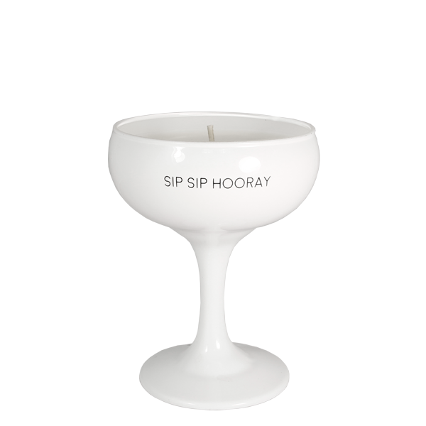 Champagneglas Kaars Sip Sip Hooray