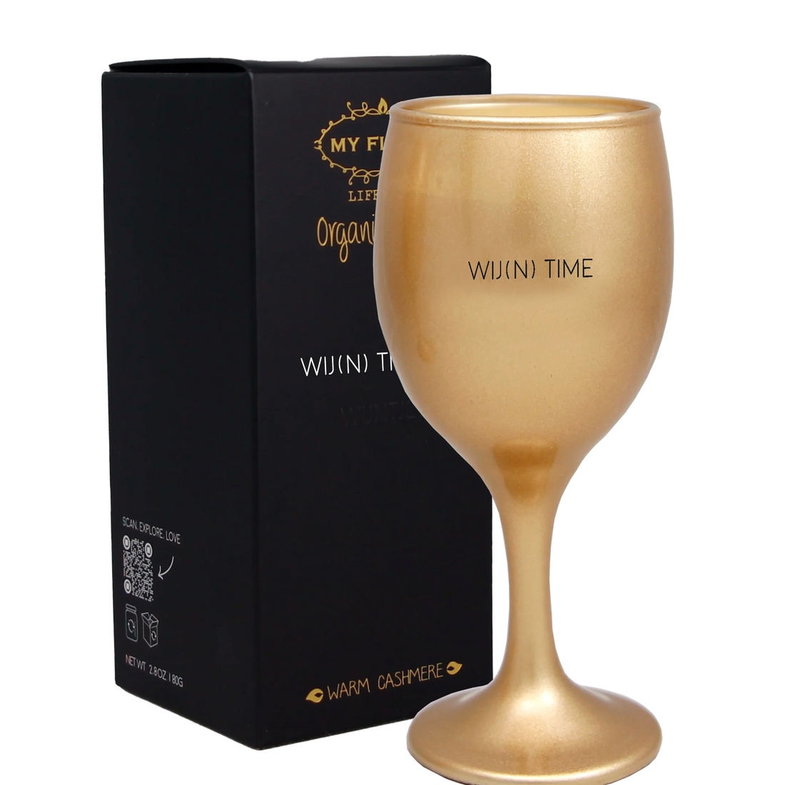 Wijnglas Kaars - wij(n) time