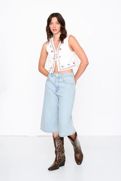 24C Gilet met Borduursels