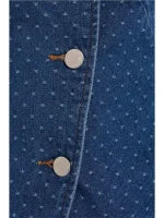 24c Denim Gilet Lin - blauw