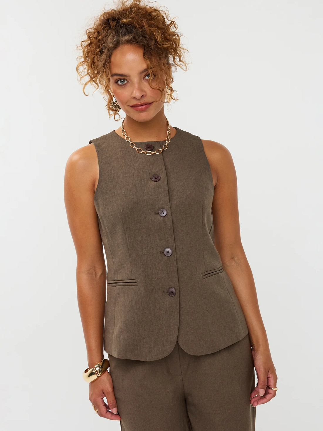 Ydence Gilet Mellie - mud